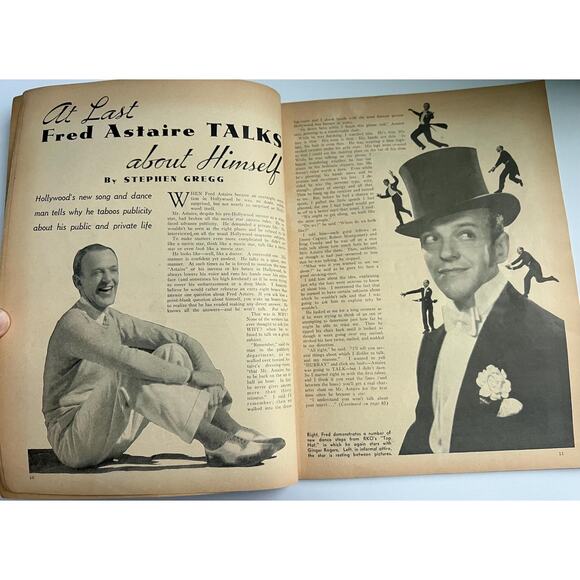 June 1935 Movie Mirror Magazine Jean Harlow Temple Gable Astaire & Rogers Cagney - Picture 8 of 10